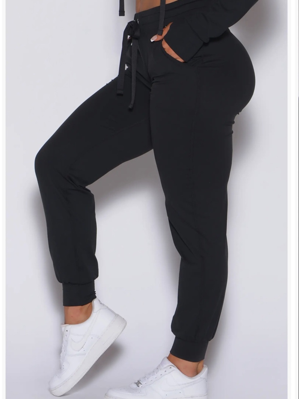 Bombshell Sportswear Black Drawstring Joggers NWT